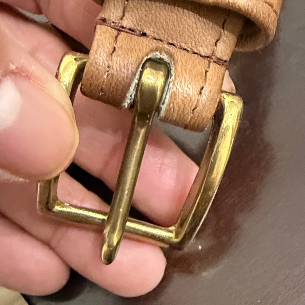 Coach Tan cowhide Leather Belt with Brass Buckle✨ - Picture 12 of 12